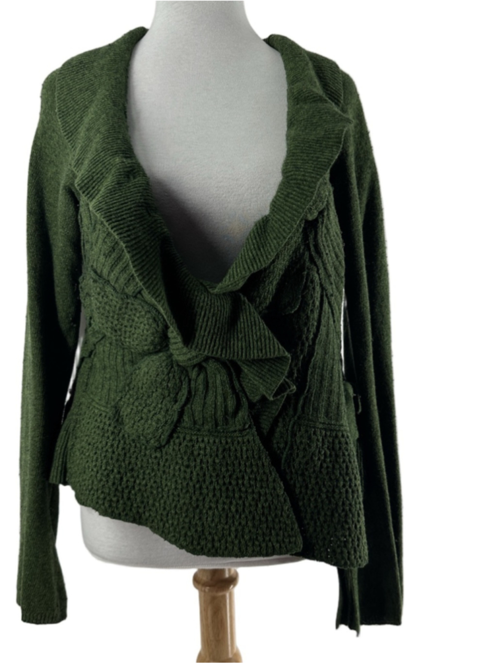 Anthropologie Moth cardigan cotton angora cashmere eccentric fairy sz sm - Picture 3 of 14